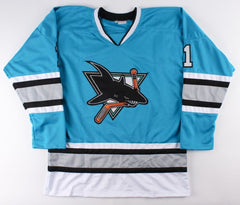 Brian Hayward Signed Sharks Jersey (Beckett COA) Playing career 1982–1993 Goalie
