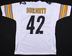 Morgan Burnett Signed Steelers White Jersey (TSE COA) Pittsburgh Strong Safety