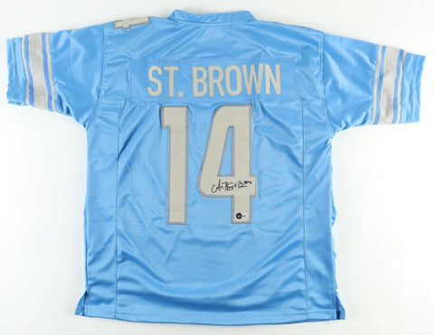 Amon-Ra St. Brown Signed Detroit Lions Jersey (Beckett) Pro Bowl Wide Receiver