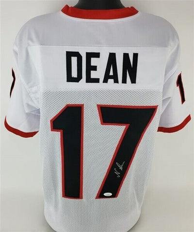 Nakobe Dean Georgia Bulldogs Autographed Red National Championship Jersey