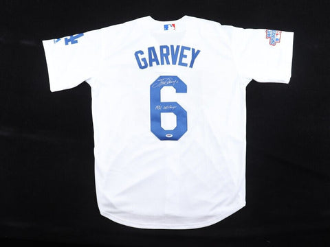 Steve Garvey Signed Los Angeles Dodgers Majestic Jersey 1981 WS Champ (PSA COA)