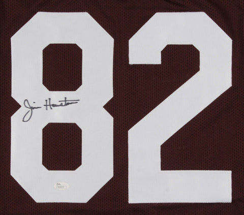 Jim Houston Signed Cleveland Browns Jersey (JSA COA) 4×Pro Bowl Linebacker