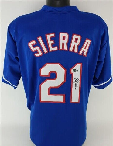 Friendly Confines Jose Canseco Signed Texas Rangers Jersey (JSA Hologram) 2x World Series Champion