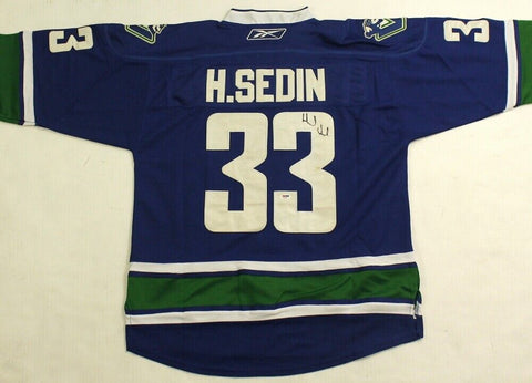 Henrik Sedin Signed Vancouver Canucks Reebok NHL Style Jersey (PSA/DNA COA)