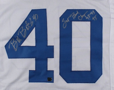 Bill Bates Signed Cowboys Jersey Inscribed "Super Bowl Champ 92 93 95 (PLYR COA)