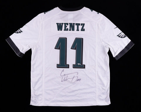 Carson Wentz Signed Philadelphia Eagles Custom Jersey /Fanatics Hologram