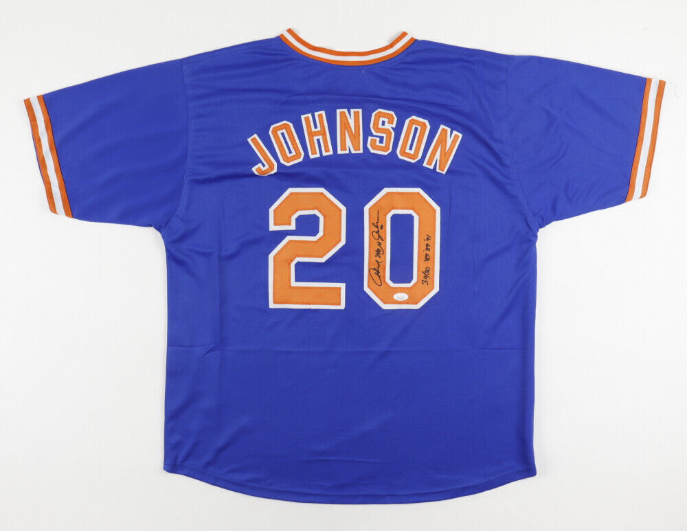 Howard Johnson Signed Mets Jersey Inscribed 30/30 & '87, '89, '91 –
