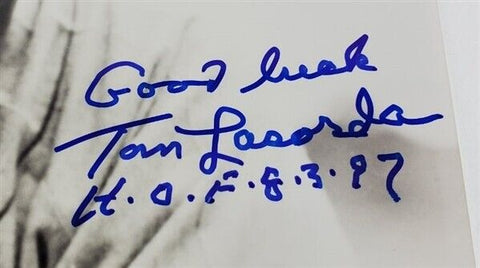 Tommy Lasorda (d. 2021) "HOF 8/3/97" Signed Brooklyn Dodgers 8x10 Photo  JSA COA