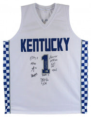 Kentucky Wildcats Team Signed John Caliparii Jersey (Beckett) 12 Signatures