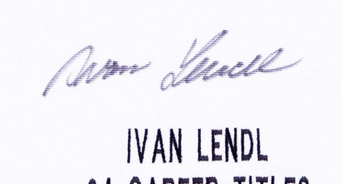 Ivan Lendl Signed Career Highlight Stat Tennis Shirt (MAB COA)