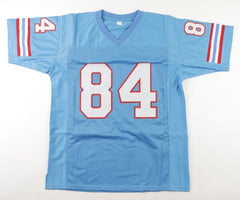 Billy "White Shoes" Johnson Signed Houston Oilers Jersey (TriStar) 3×Pro Bowl WR