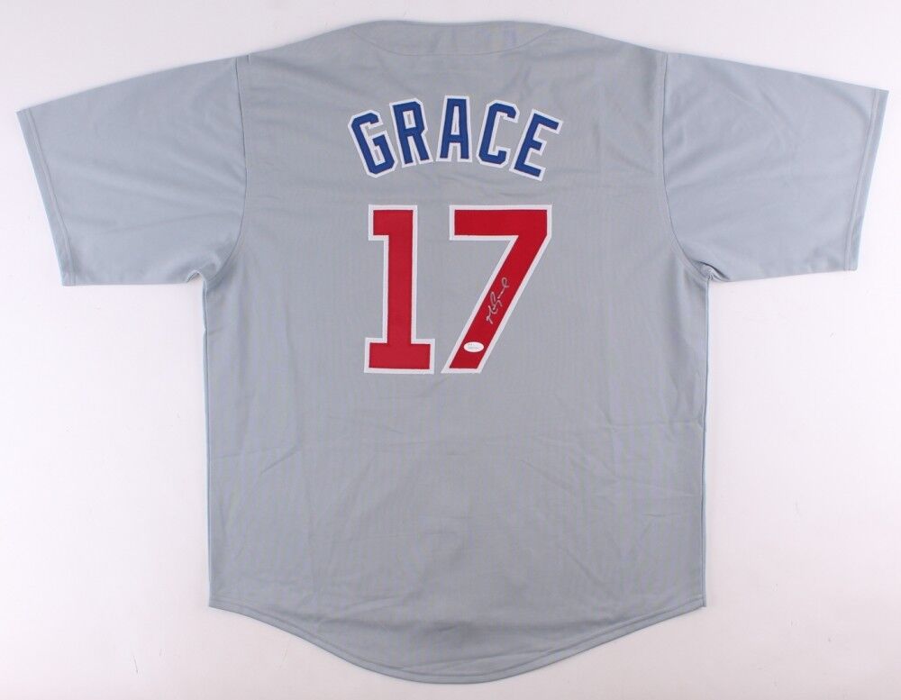 Mark Grace Signed Gray Road Cubs Jersey (JSA COA) 16xGold Glove