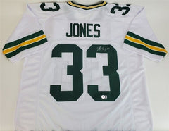 Aaron Jones Signed Green Bay Packers Jersey (Beckett) 2020 Pro Bowl Running Back