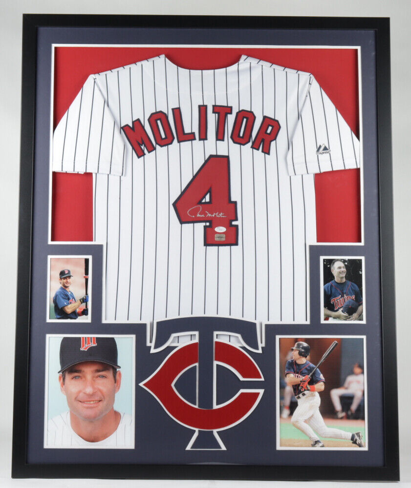 Paul Molitor Signed Minnesota Twins 34x42 Framed Majestic MLB Jersey ( –