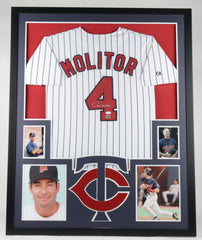 Paul Molitor Signed Minnesota Twins 34x42 Framed Majestic MLB Jersey (JSA Holo)