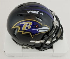 Marquise Brown Signed Baltimore Ravens Mini-Helmet (JSA COA)Rookie Wide Receiver