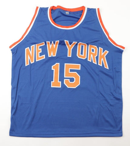 Earl Monroe Signed Knicks Jersey (JSA COA) 4×NBA All-Star / 1973 World Champion