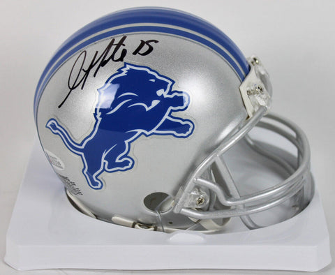 Golden Tate Signed Lions Mini-Helmet (Beckett COA) Super Bowl champion (XLVIII)