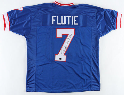 Doug Flutie Signed Buffalo Bills Jersey (Beckett) Boston College Eagles Q.B.