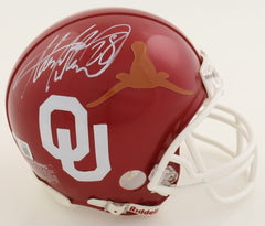 Adrian Peterson Signed Oklahoma Sooners Speed Mini Helmet (Beckett) Vikings R.B.