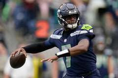 Geno Smith Signed Seahawks 35x43 Framed Jersey (Beckett) Seattle #1 Quarterback