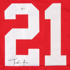 Frank Gore Signed San Francisco 49ers Red Jersey (Beckett COA) 5×Pro Bowl R.B.