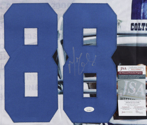 Marvin Harrison Signed Indianapolis Colts Photo Jersey (JSA COA) 8xPro Bowl W.R.