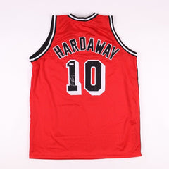 Tim Hardaway Sr.  Signed Miami Heat Red Jersey (PSA) 5xNBA All Star Point Guard