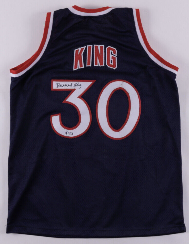 Bernard King Signed New York Knick Throwback Jersey (PSA/DNA COA) 4xNBA All Star