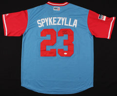 Mike Minor Signed Texas Rangers Player's Weekend Jersey Inscribed "Spykezylla"