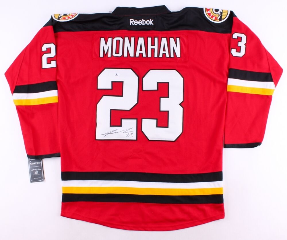 Sean Monahan Signed Flames Reebok Jersey (Beckett COA) 6th Pick 2013 Draft