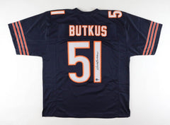 Dick Butkus Signed Chicago Bear Jersey (Beckett) 8×Pro Bowl 1965–1972 Linebacker