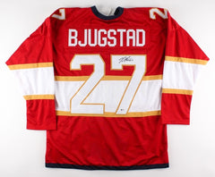Nick Bjugstad Signed Panthers Jersey (Beckett) 19th Overall pick 2010 NHL Draft