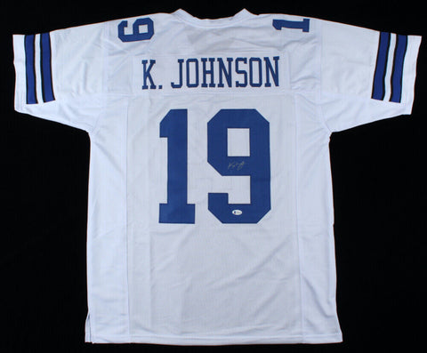 Keyshawn Johnson Signed Dallas Cowboys Jersey (Beckett COA) 3×Pro Bowl W.R.