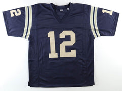 Roger Staubach Signed Navy Midshipmen Career Highlight Stat Jersey (JSA COA) Q.B