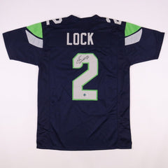 Drew Lock Signed Seahawks Jersey (Beckett) Seattle Quarterback / Missouri Tiger