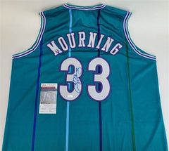 Alonzo Mourning Signed Charlotte Hornets Jersey (JSA COA) 7× NBA All-Star Center