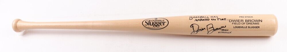 Dwier Brown Signed Bat Inscribed "Baseball Has Marked the Time...& John Kinsella