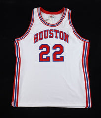 Clyde Drexler Signed Houston Cougars Rawlings NCAA Style Jersey JSA COA/ Rockets