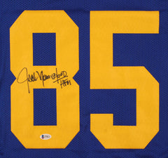 Jack Youngblood Signed Custom Los Angeles Rams Jersey (Beckett COA) 7×Pro Bowl