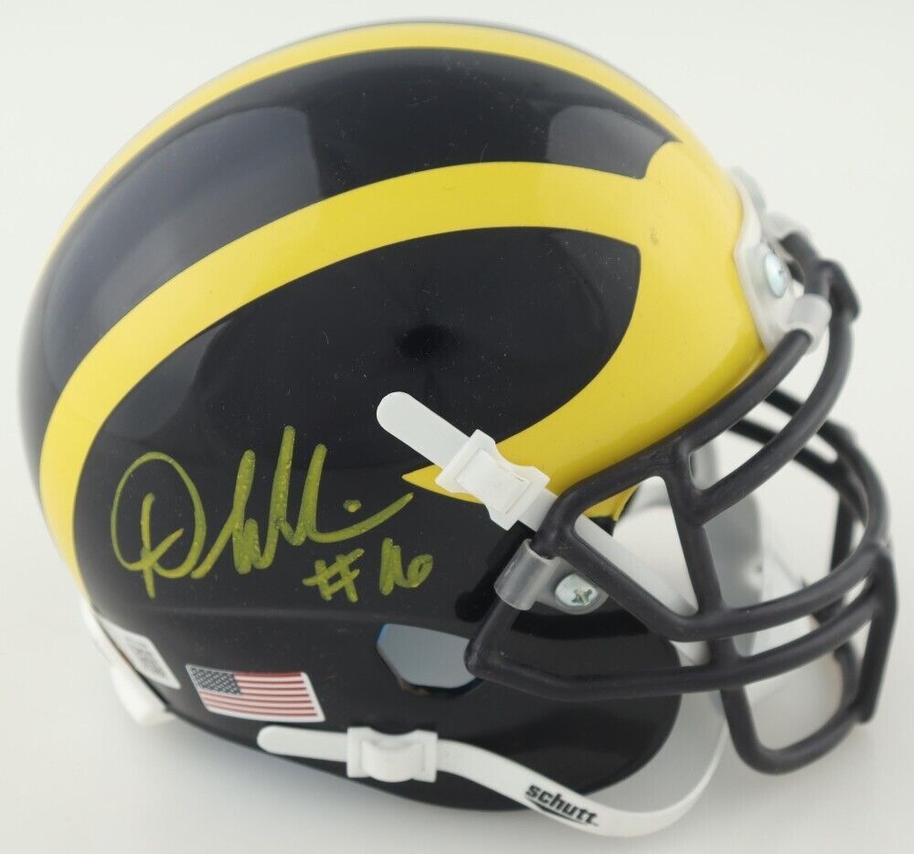 Denard Robinson Signed Michigan Wolverine Speed Mini-Helmet (Beckett) –