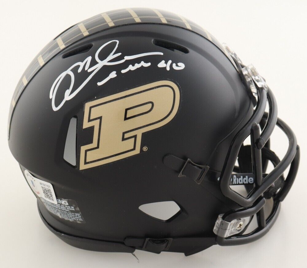 Mike Alstott Signed Purdue Boiler Maker Speed Mini Helmet (Beckett) Bu –