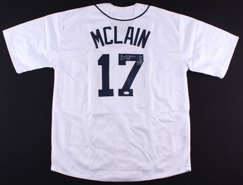 Denny McLain Signed 1968 Tigers Jersey Inscribed "31-6, 1968" & "2x CY 68/69"