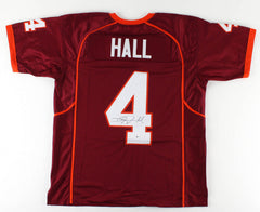 DeAngelo Hall Signed Virginia Tech Hokies Jersey (Beckett COA) 2004 1st Rd Pk DB