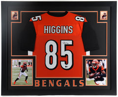 Tee Higgins Signed 35"x 43" Framed Cincinnati Bengals Jersey (Beckett Hologram)