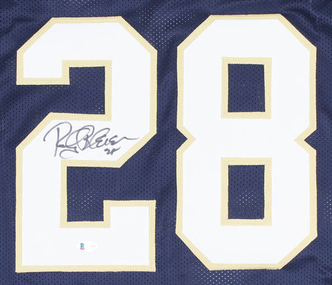 Rocky Bleier Signed Notre Dame Fighting Irish Career Stat Jersey (Beckett COA)