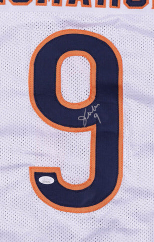 Jim McMahon Signed Chicago Bears White Home Jersey (JSA COA) Super Bowl XX Q.B.