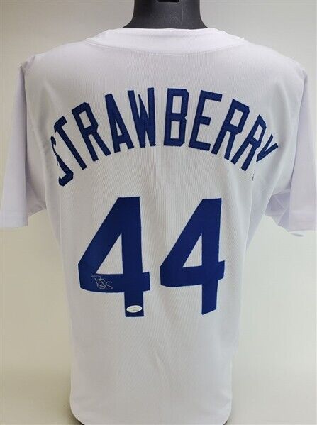 Darryl Strawberry Signed Los Angeles Dodgers Jersey (JSA COA) 8×All-St –