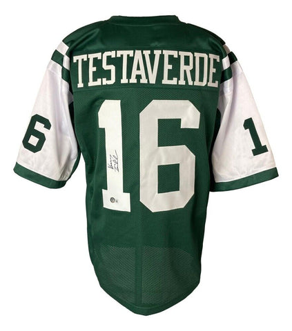 Vinny Testaverde Signed New York Jets Jersey (Beckett) #1 Overall Draft Pk 1987