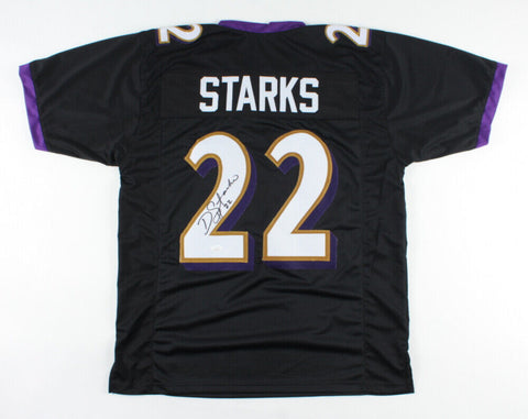 Duane Starks Signed Baltimore Ravens Jersey (JSA COA) Super Bowl XXXV Champ D.B.